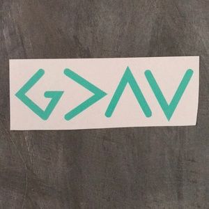 God Is Greater Vinyl Car Decal